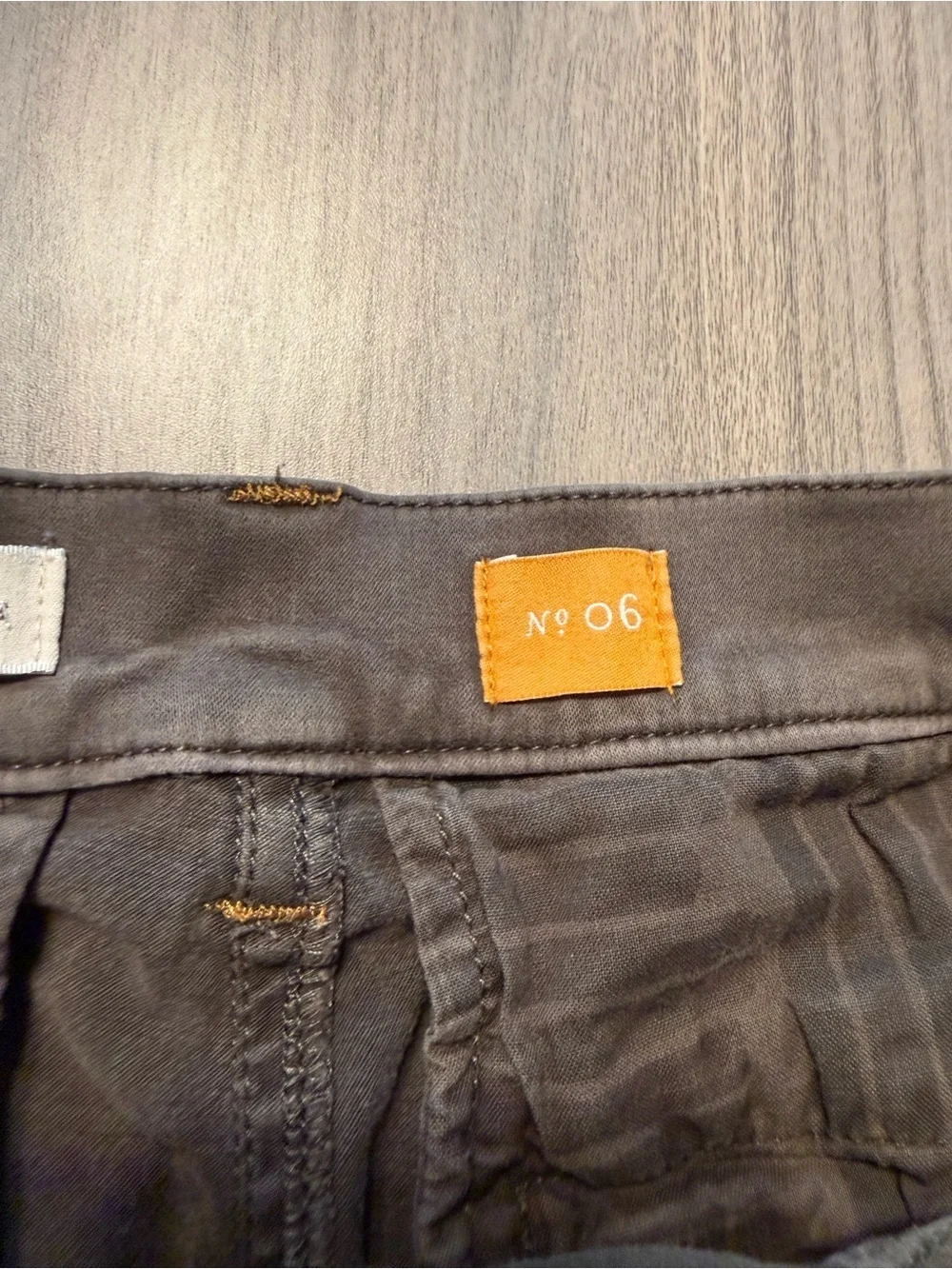 Pilcro Washed Olive Utility Skirt